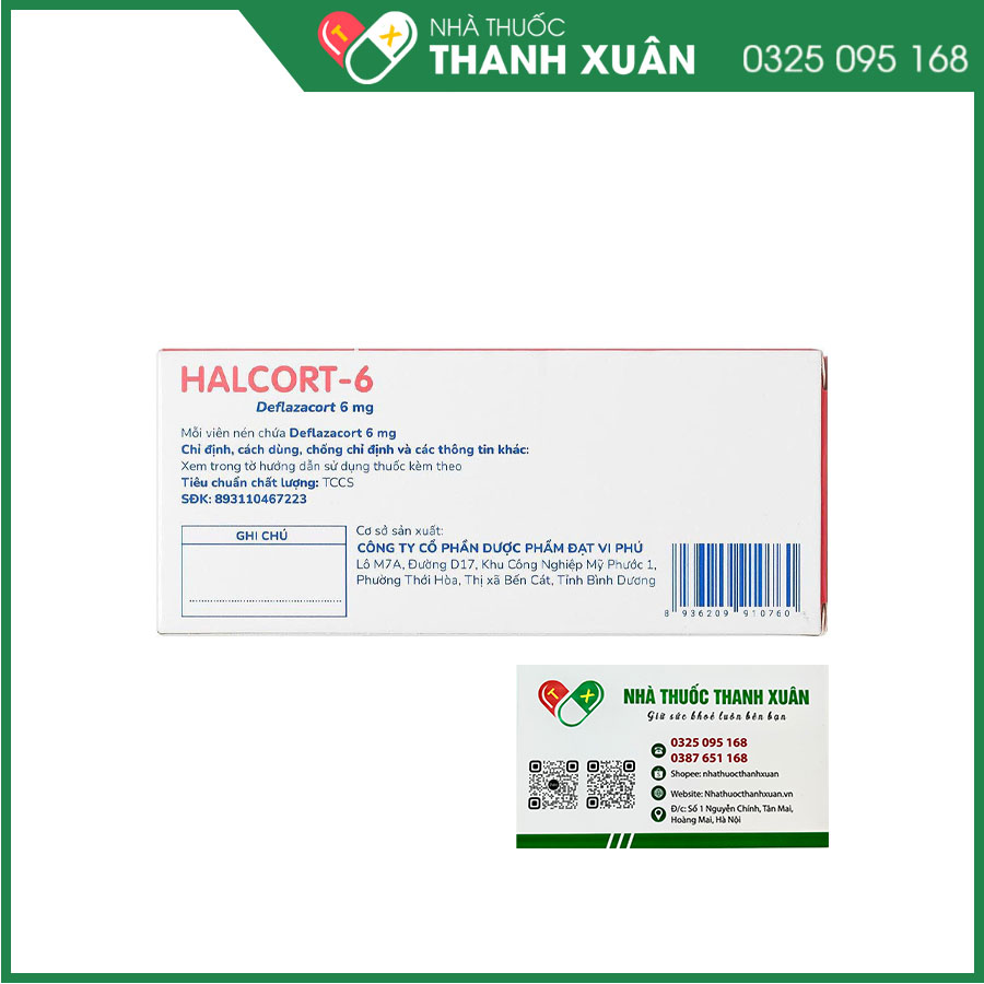Halcort-6 thuốc chống viêm và ức chế miễn dịch